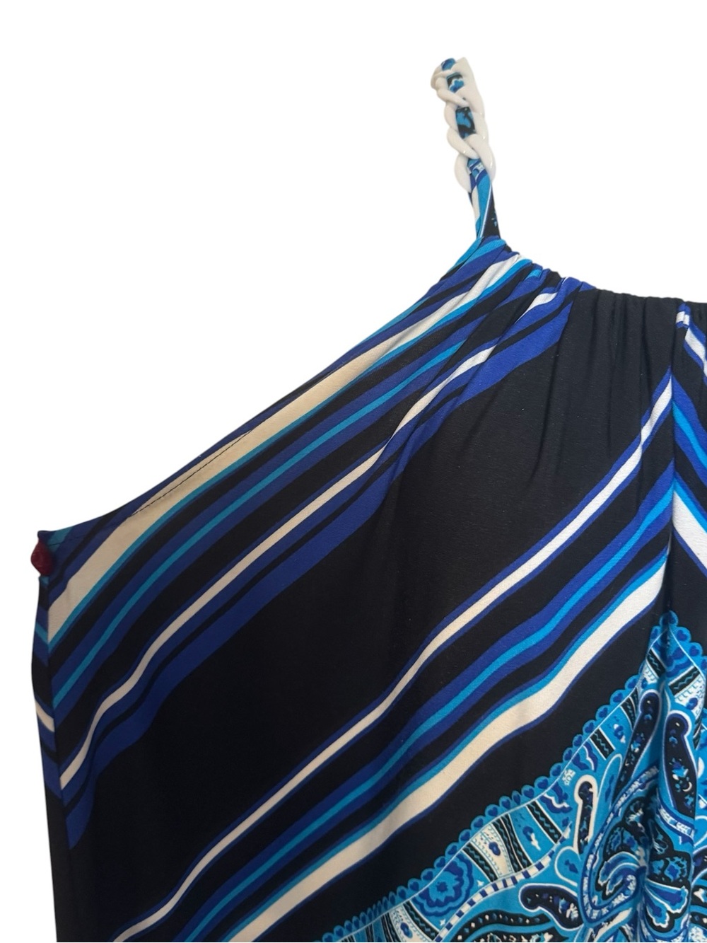 Summer Blue/Black Printed Sundress SIZE: 12 # - Picture 3 of 6